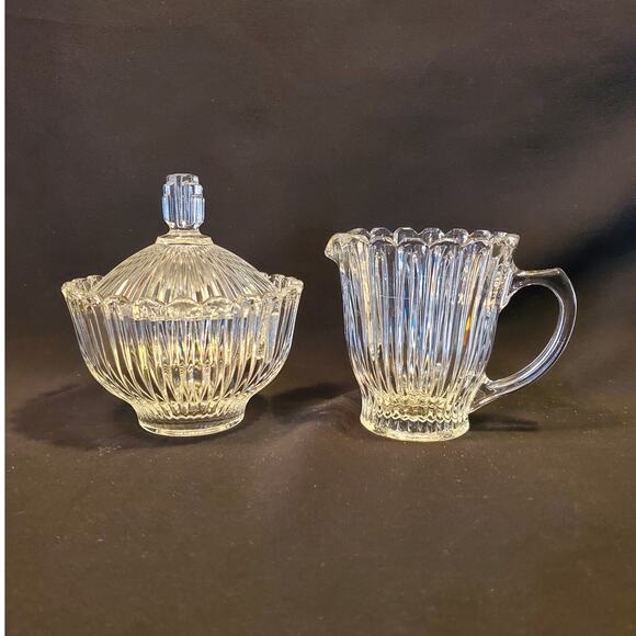Vintage Mikasa Crystal Creamer n Covered Sugar in Royal Suite - Picture 1 of 11